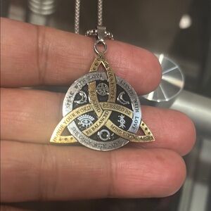 Triquetra Pendant Necklace in Gold and Silver